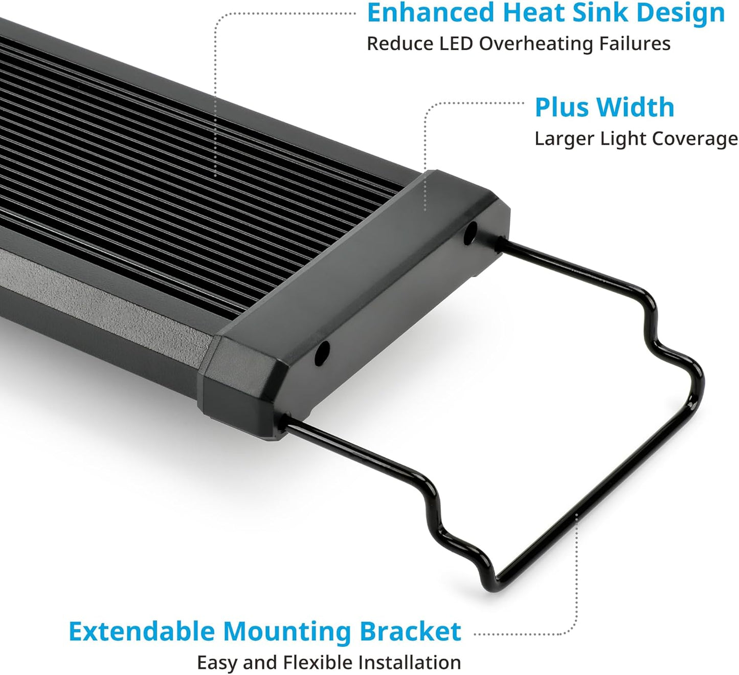 Classicled plus LED Aquarium Light with Timer, 32 Watts, for 48 to 54 Inch Fish Tank Light, Daylight and Moonlight Cycle, Brightness Adjustable